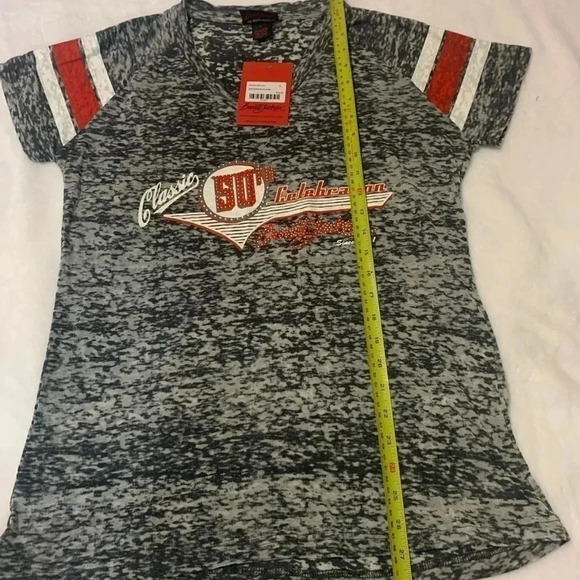 Barrett Jackson Women's Vintage BurnoutClassic 50thCelebTshirt Rhinestone XL NWT - Picture 7 of 10